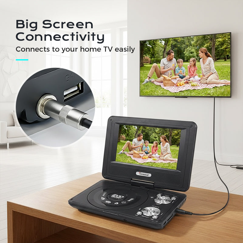 📀 Portable DVD/EVD Player – Swivel LCD Screen & Built-In Games