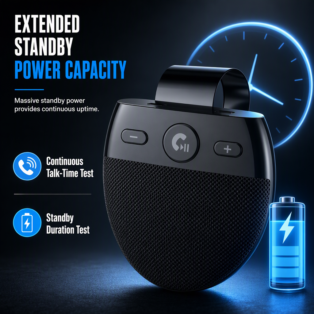 🚗55% OFF NOW! Careluxpro SP11 Car Sun Visor Bluetooth Hands Free Speakerphone, Vibration Auto Power On, A2DP Music Streaming, Caller ID Voice Prompt, Bluetooth 5.0 Visor Mount Speaker for Safe Driving Calls