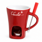 Ceramic Chocolate and Cheese Fondue Melter Mug with Fork