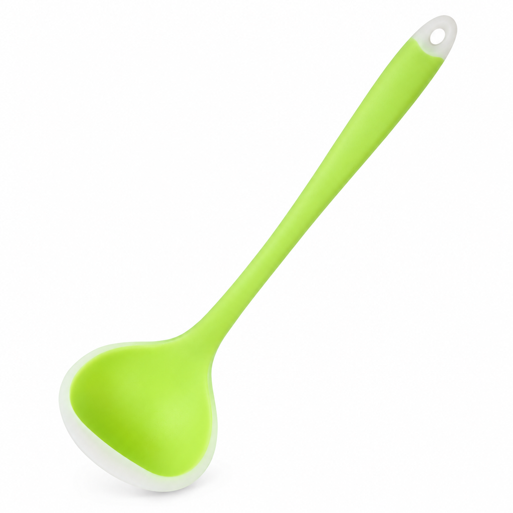 Thickened Translucent Silicone Soup Ladle for Non-Stick Cookware Kitchen Cooking Spoon