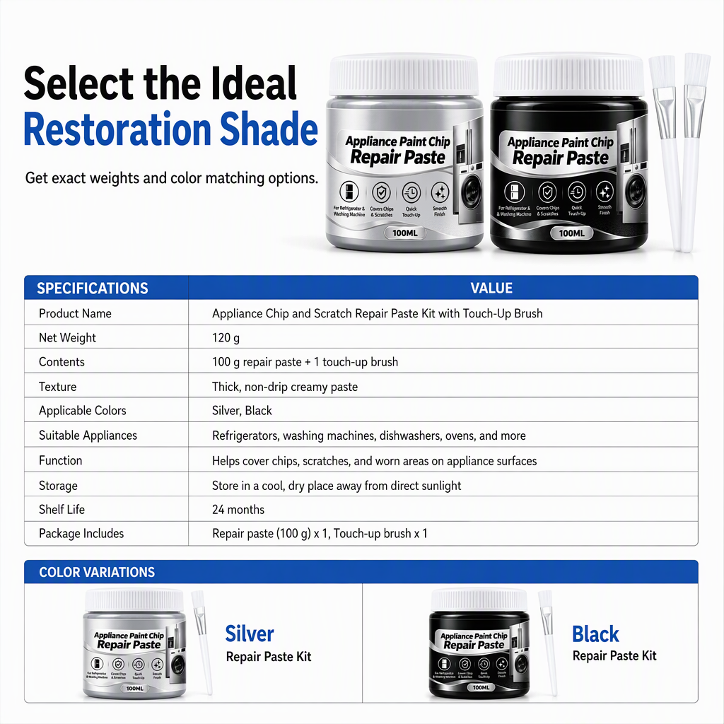 Appliance Paint Repair Paste for Scratches and Chips