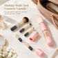 🖌️LAST DAY SALE 60% OFF !!📢Portable Retractable Makeup Brush Set – Multifunctional Travel Cosmetic Tool with Powder, Blush & Silicone Lip Brush