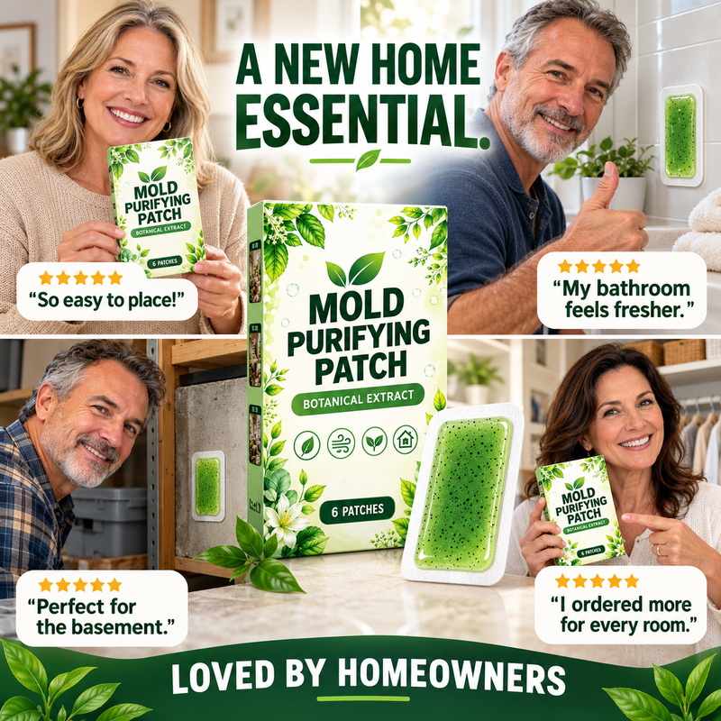 🧪50% OFF NOW! 6Pcs Mold Purifying Patches – Botanical Mildew Removal Pads, Long Lasting Mold Inhibitor for Bathroom, Kitchen, Wall Corners & Damp Hidden Spots