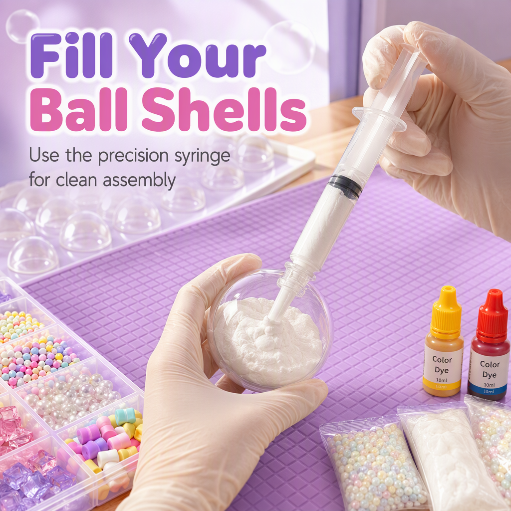 DIY Clay Squeeze Ball Craft Kit Slow Stress Relief Handmade Toy Set for Kids