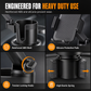 2 in 1 Car Cup Holder and Phone Mount Multifunctional Center Console Beverage Bottle Holder and Mobile Phone Navigation Stand