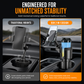 2 in 1 Car Cup Holder and Phone Mount Multifunctional Center Console Beverage Bottle Holder and Mobile Phone Navigation Stand