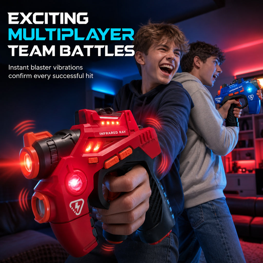 🔥50% OFF NOW! Kids Laser Tag Set with target projection, team mode, lights & sounds, active screen-free play 🎯🔫✨✅💥