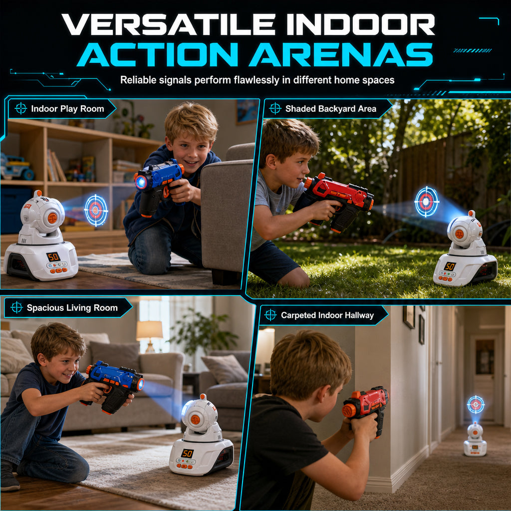 🔥50% OFF NOW! Kids Laser Tag Set with target projection, team mode, lights & sounds, active screen-free play 🎯🔫✨✅💥