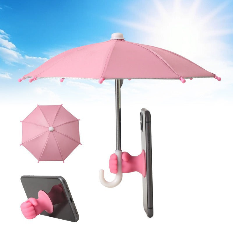 Outdoor cycling mobile sunshade stand for motorcycle umbrella - Compact sun protection and rain protection