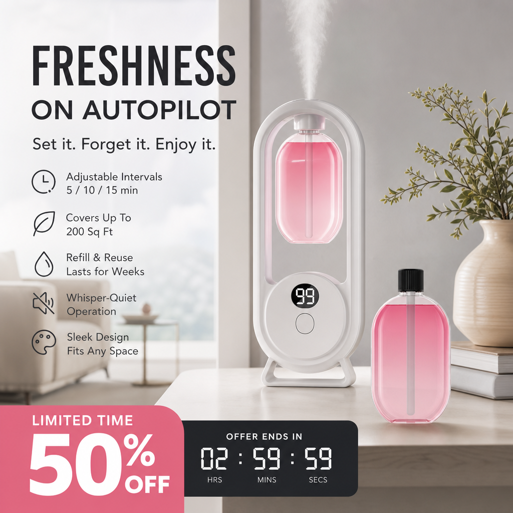 📢📢50% OFF !! ⏰Automatic Aromatherapy Diffuser