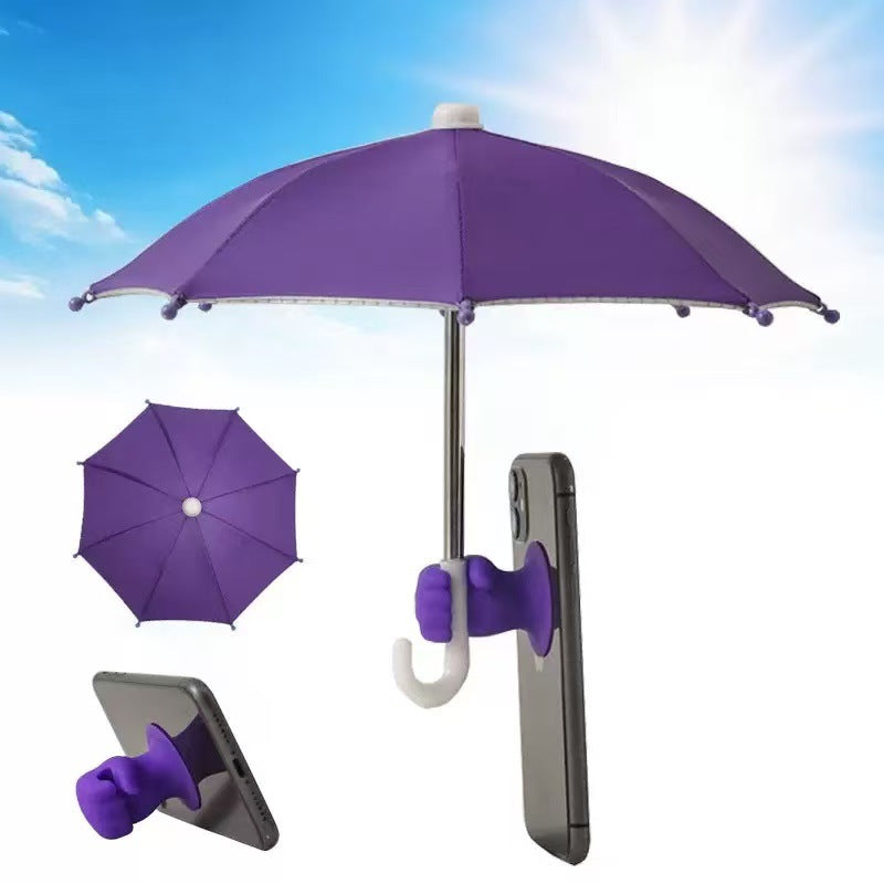 Outdoor cycling mobile sunshade stand for motorcycle umbrella - Compact sun protection and rain protection