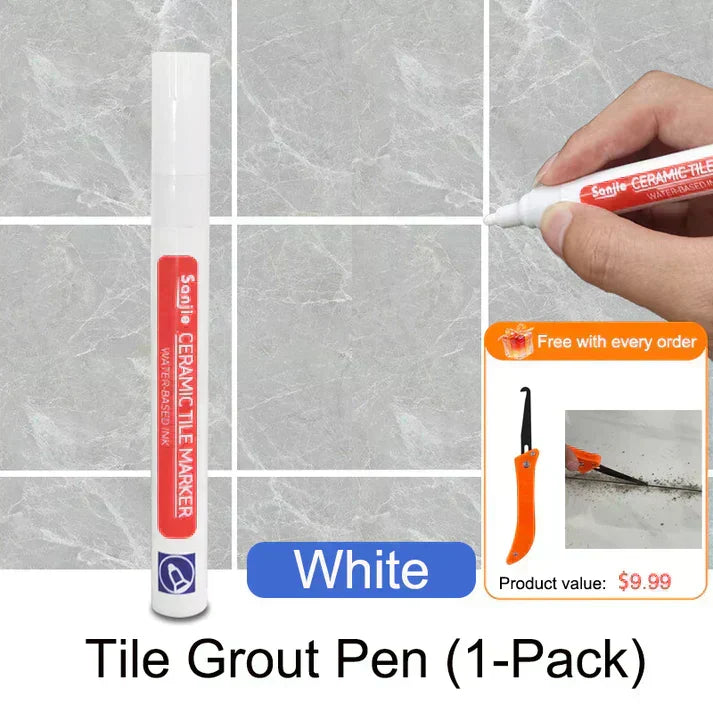💥Buy 1 Get 1 Free Special Price:£ 9.99!!! 🖌️ Anti-Mould & Waterproof Joint Pen for Ceramic Tiles! 🧱