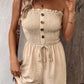 ✨ Bandeau pleated wide-leg jumpsuit | French lazy style