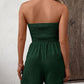 ✨ Bandeau pleated wide-leg jumpsuit | French lazy style