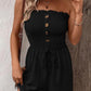 ✨ Bandeau pleated wide-leg jumpsuit | French lazy style