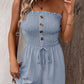 ✨ Bandeau pleated wide-leg jumpsuit | French lazy style