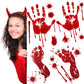 Halloween Ghost Shadow Blood Handprint Horror Decoration Static Stickers